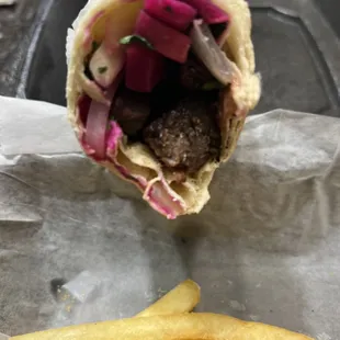 Beef Shish Kabob Wrap with beef