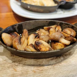 Mushroom sides were flavorful.