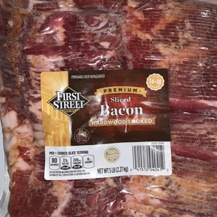 bacon wrapped in plastic wrap