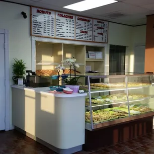 a display of a variety of donuts