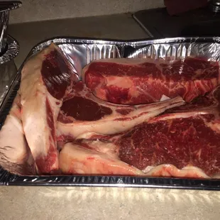 Thickness of the strip and chops