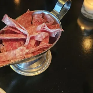 Soppressata on the side for the Italian House salad