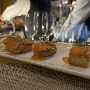 Crispy Salmon Sushi
