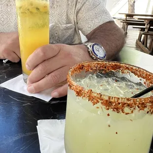 Mojito and Spicy Margarita. Yum!