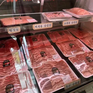 meat on display in case