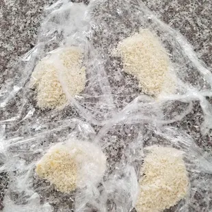 In each wrapped katsu there is a ridiculous amount of breadcrumbs