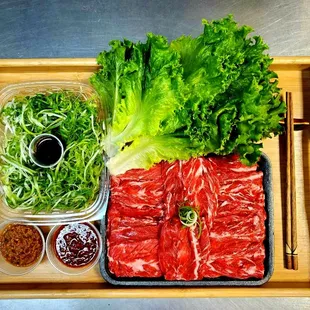 Pick up and enjoy Korean BBQ meat