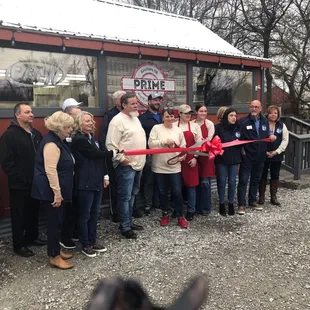 Prime Ribbon Cutting! Primes food is so delicious