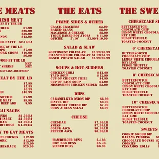the menu