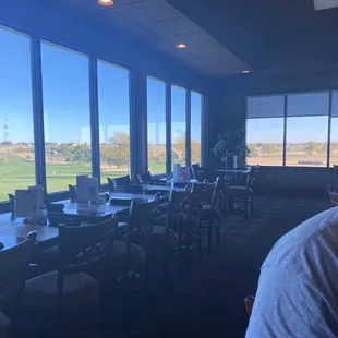 View of the driving range and golf course