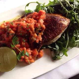 Branzino "Francaise" w/ Arugula, Capers & Lemon Butter Sauce