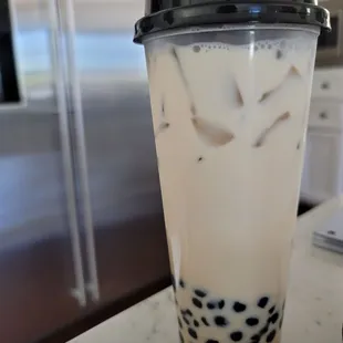 Honey brown sugar boba served premade and too sweet.   No good and definitely not worth the $4.95 price tag.
