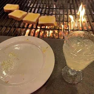 Having a drink by the grill :)