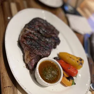 Ribeye w/ side of chimichurri sauce