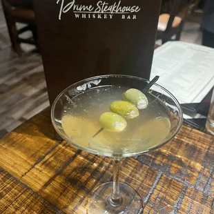 Dirty Martini - comes with blue cheese stuffed olives