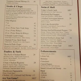 Menu as of 07.27.2023