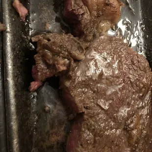 Medium rare cajun seasoned ribeye