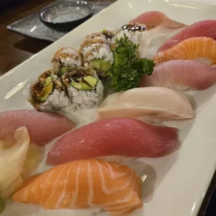 Nigiri combo with unagi
