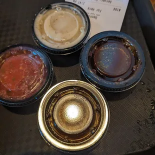 BBQ sauce, salsa, dressing