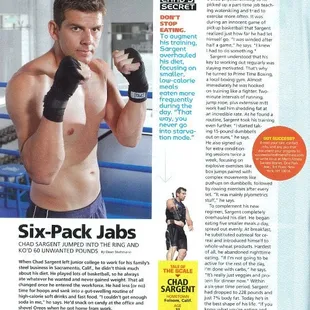 One of our members in Men&apos;s Fitness magazine.