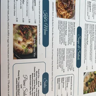 Menu as of June 2024