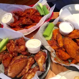 Hector's sauce, teriyaki, and hot.