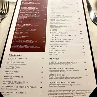 Dinner Menu 6/24