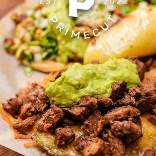 a plate of mexican food
