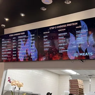 Menu as of January 2025