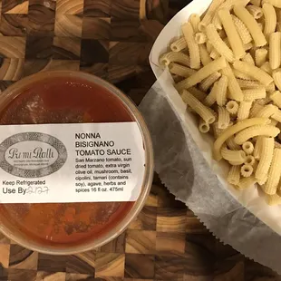 Nina Bisignano Tomato sauce and fresh rigatoni