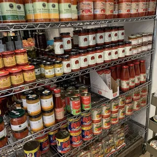 a variety of condiments