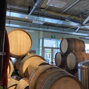 barrels stacked on top of each other