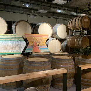 barrels stacked on top of each other