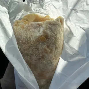 Sausage breakfast burrito