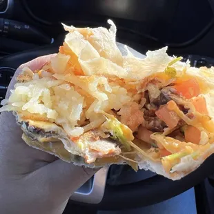 Sausage breakfast burrito