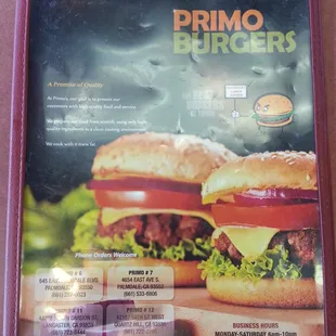 New menus for the place!