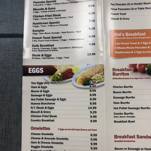 breakfast menu