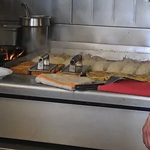 Hash browns on the grill