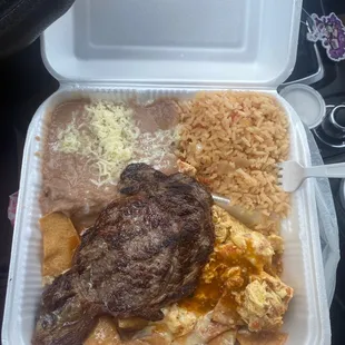 My favorite chilaquiles with steak