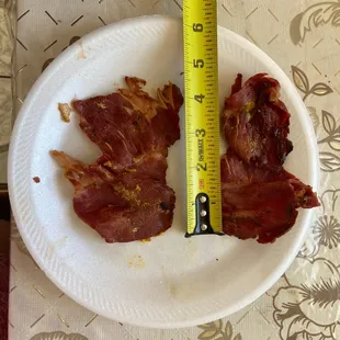 5 inch chunks of pastrami .. not cut into strips/pieces.. who could eat this?  this was not acceptable for a $15 dollar meal.