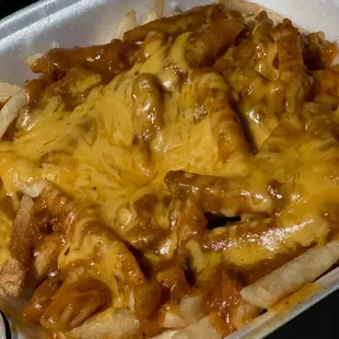 Delicious chili cheese fries!