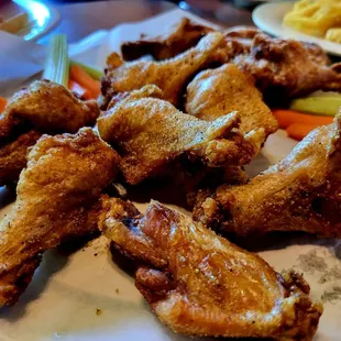Large order of wings,  half lemon pepper,  half garlic parmesan