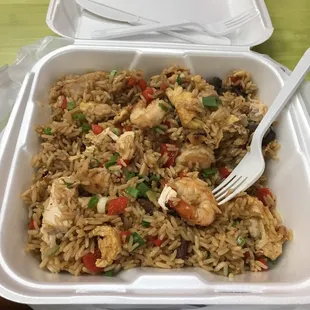 Peruvian free rice. This dish was very good and the portion is excellent.