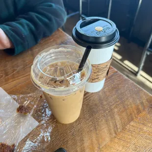 White chocolate salted carmel mocha and hot chocolate