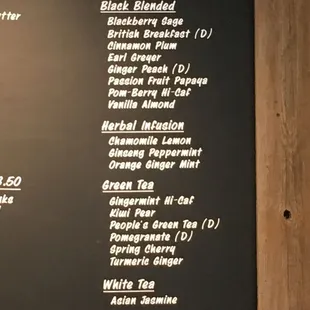 Tea selections. What? Where&apos;s the tea?