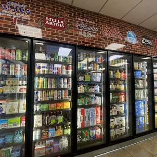 refrigerators with drinks in them