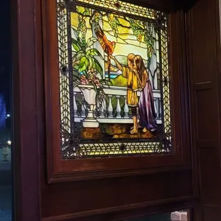 a stained glass window
