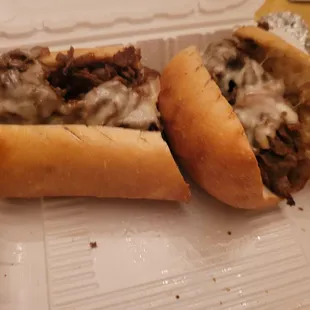 cheesesteak with provolone and onions. Decent
