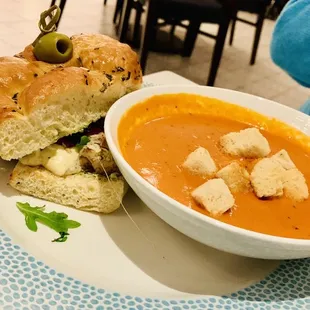 Grilled Chicken &amp; Tomato Soup delicious.