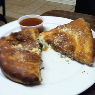 Spinach &amp; Mushroom Calzone...